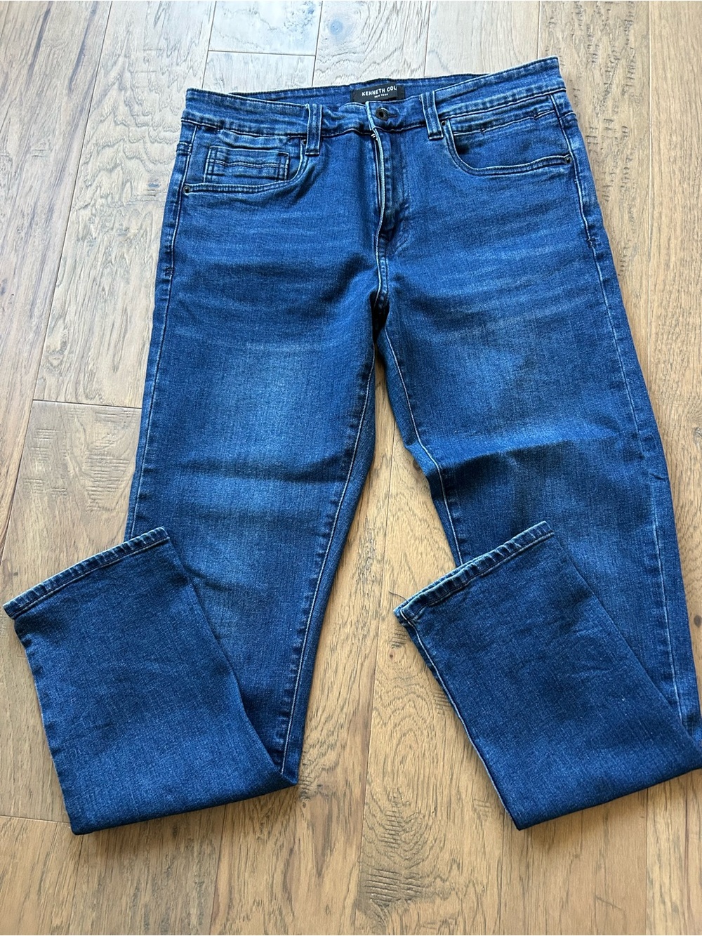 Kenneth Cole Straight Fit Blue Denim Jeans Mens Size 32X30